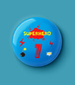 Superhero Numbers Pin