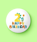 Happy Birthday Dinosaur Numbers Pin