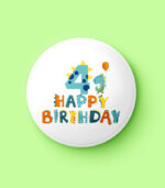 Happy Birthday Dinosaur Numbers Pin