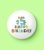 Happy Birthday Dinosaur Numbers Pin