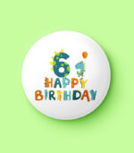 Happy Birthday Dinosaur Numbers Pin