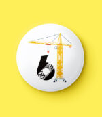 Construction Numbers Pin