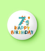 Happy Birthday Dinosaur Numbers Pin