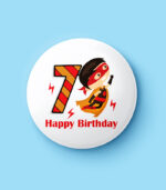 Happy Birthday Superhero Boy Numbers Pin