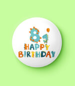 Happy Birthday Dinosaur Numbers Pin