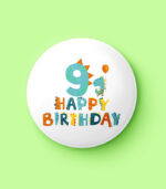 Happy Birthday Dinosaur Numbers Pin