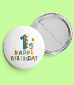 Happy Birthday Dinosaur Numbers Pin