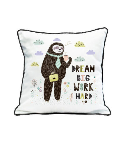 Dream big work hard pillow case