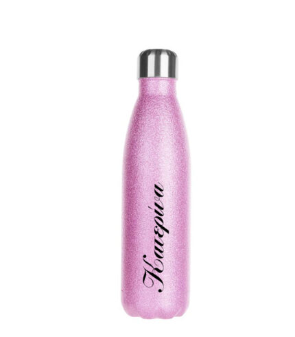 Bowling Bottle 500ml – Glitter Pink