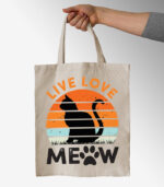 Live Love Meow – Tote Bag