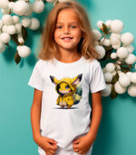 girl Tshirt monster pokemon white