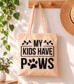 Tote Bag My kids have paws