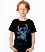 stitch Boy Tshirt black