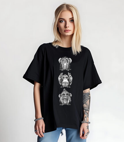 Monkey Organic Oversized T-Shirt Unisex