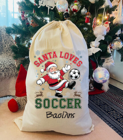 Santa loves soccer