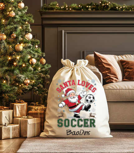 Santa loves soccer