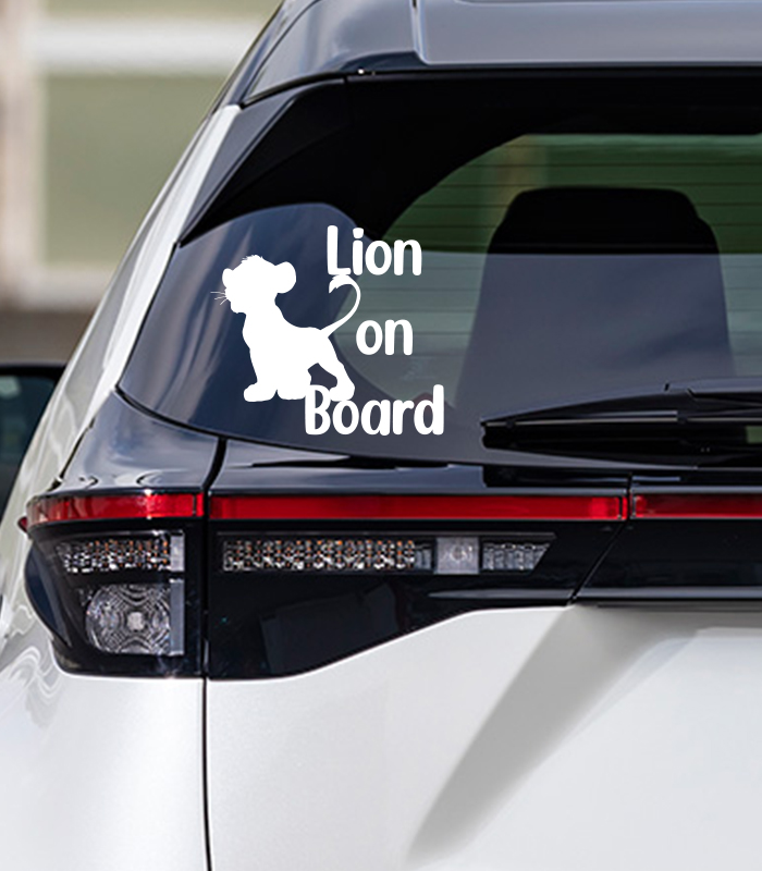 lion on board Lion on Board Sticker