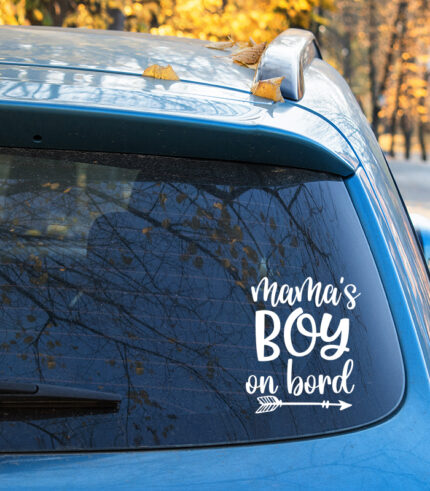 Mama's boy on board Sticker