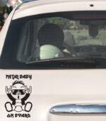 Metal Baby on board Sticker