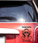 Metal Baby on board Sticker