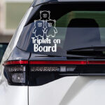 Triplets on Board Little Bear Sticker