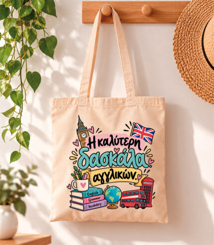 Tote Bag Η καλύτερη δασκάλα αγγλικών