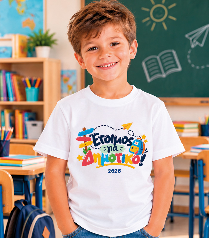 Παιδικό T-shirt Έτοιμος για δημοτικό