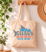 Tote Bag Baby shark teacher