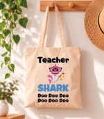 Tote Bag Baby shark teacher