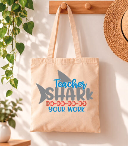 Tote Bag Baby shark teacher