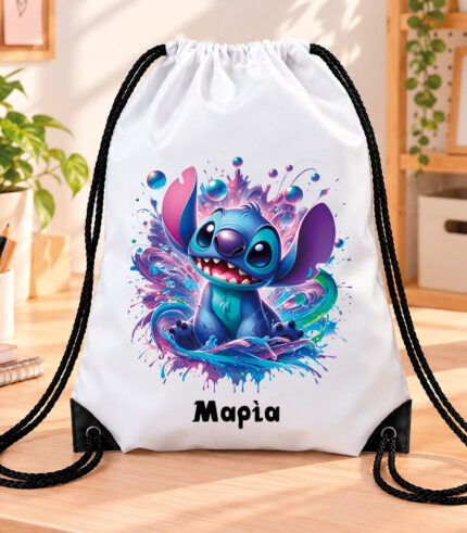 Τσάντα Πλάτης με Κορδόνια – Stitch
