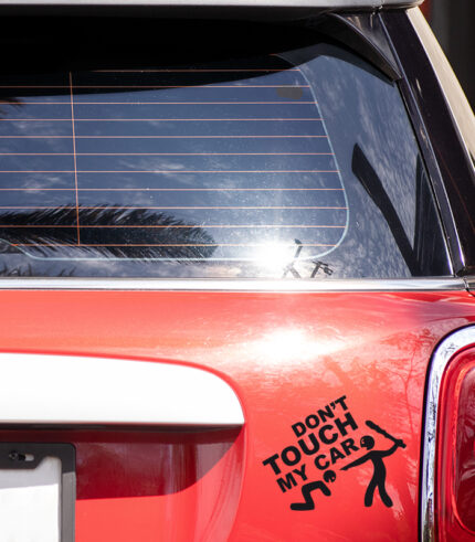 Don't touch my car sticker