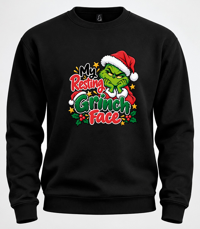 face2 My Resting Grinch Face – Χριστουγεννιάτικο Φούτερ