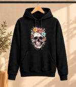 Φούτερ με Κουκούλα – Floral Skull