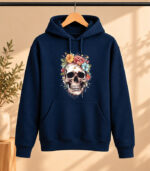 Φούτερ με Κουκούλα – Floral Skull