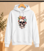 Φούτερ με Κουκούλα – Floral Skull