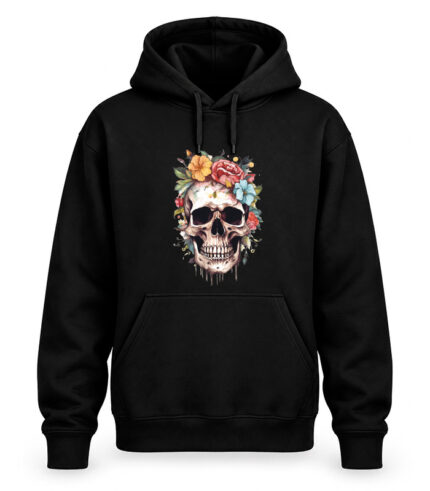Φούτερ με Κουκούλα – Floral Skull