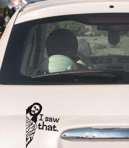 I saw that car sticker