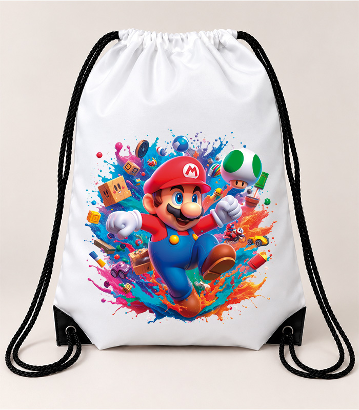 mario2 Τσάντα Πλάτης με Κορδόνια – Super Mario