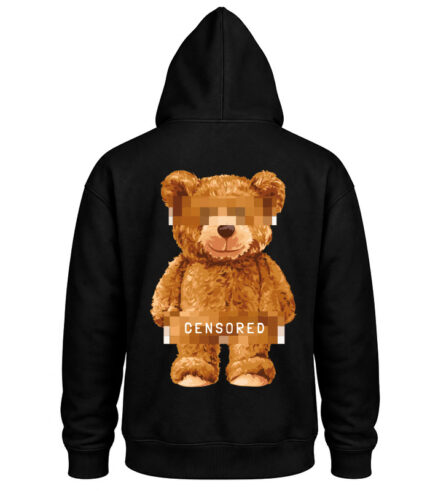 Unisex Φούτερ με Κουκούλα – Censored Teddy Bear