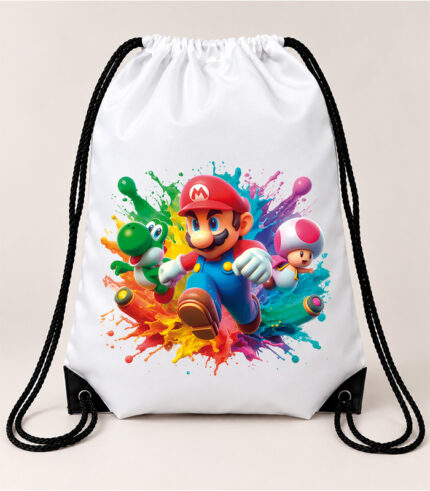 Τσάντα Πλάτης με Κορδόνια – Super Mario